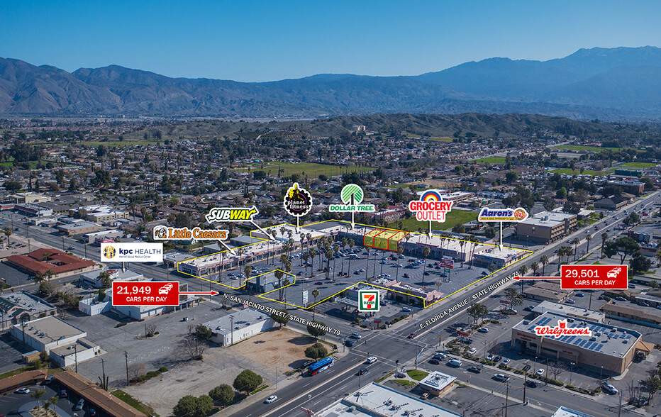 1301-1699 E Florida Ave, Hemet, CA for lease - Aerial - Image 1 of 14