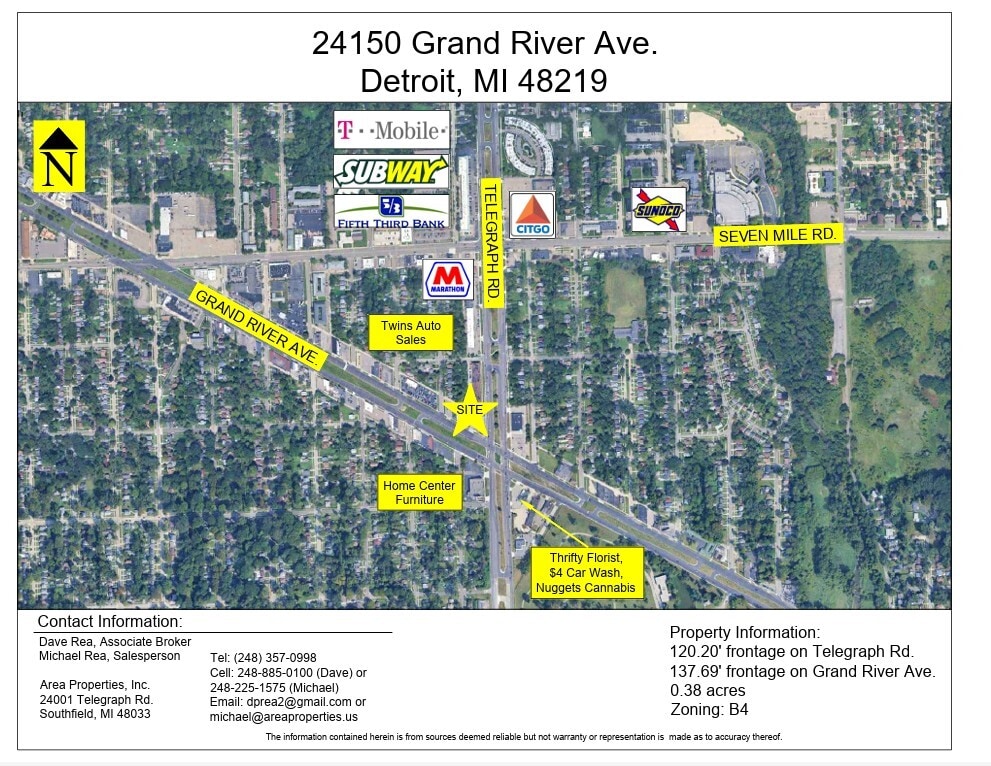 24150 Grand River Ave, Detroit, MI for lease Map- Image 1 of 2
