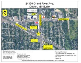 24150 Grand River Ave, Detroit, MI for lease Map- Image 1 of 2