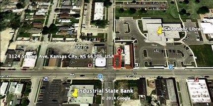 3124 Strong Ave, Kansas City, KS - AERIAL  map view
