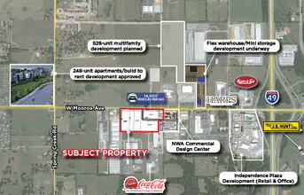 W Monroe Ave, Lowell, AR - aerial  map view - Image1