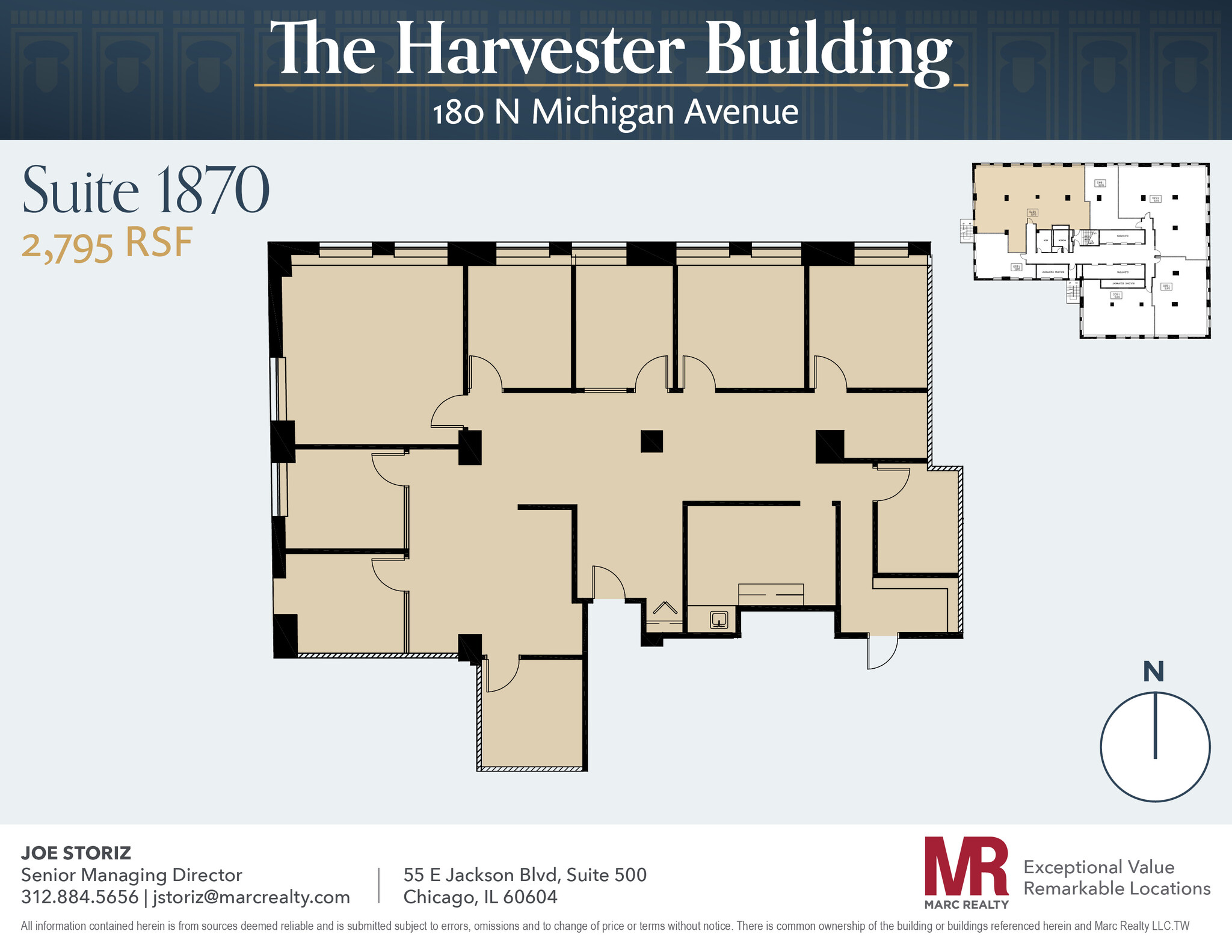 180 N Michigan Ave, Chicago, IL for lease Floor Plan- Image 1 of 6