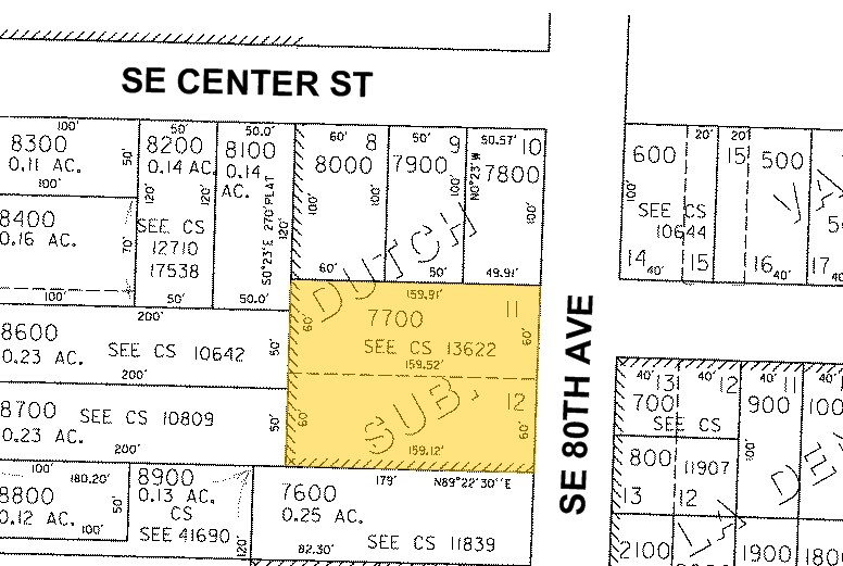 3945-4005 SE 80th Ave, Portland, OR for sale Plat Map- Image 1 of 1