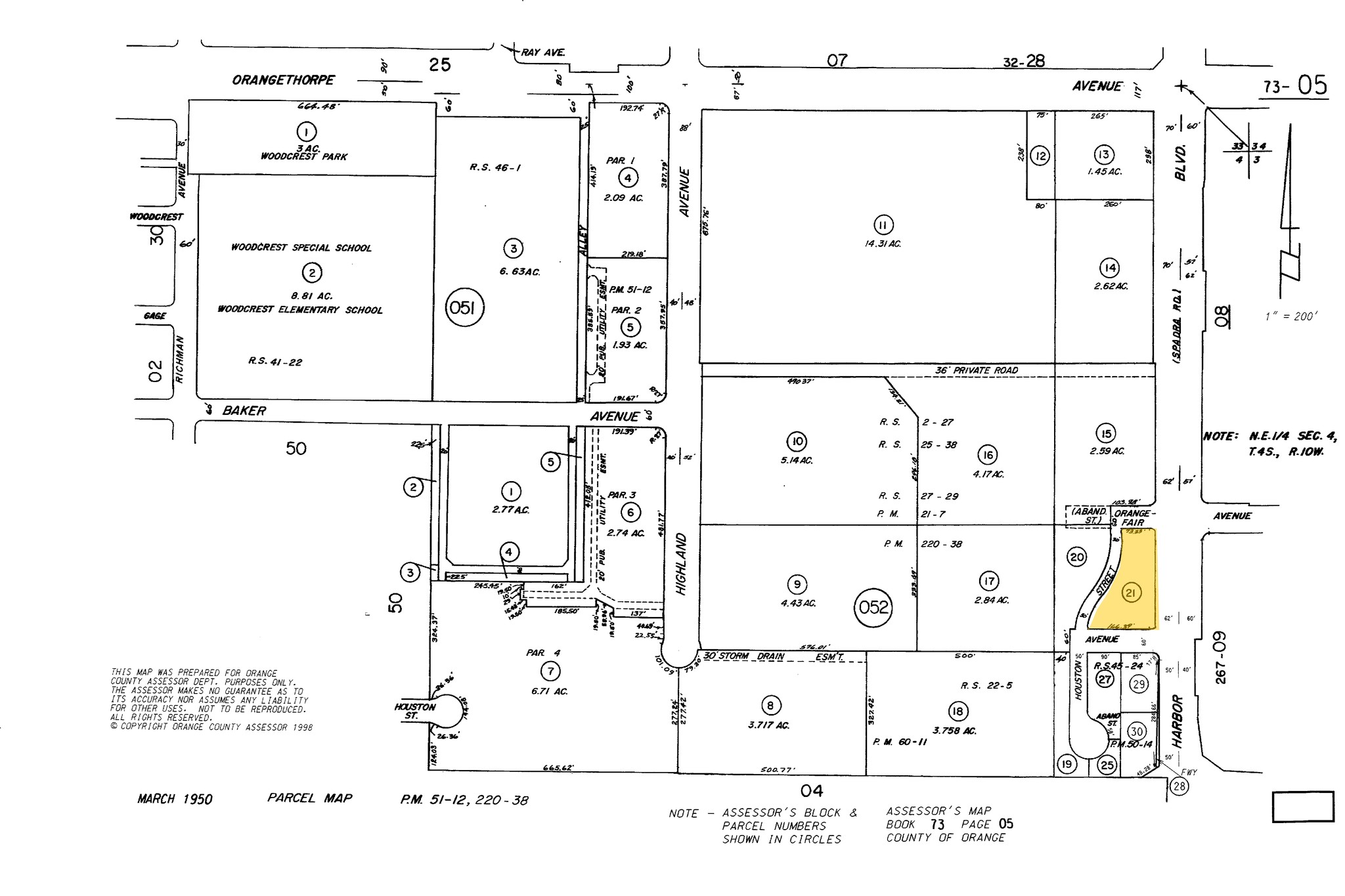 1565-1577 S Harbor Blvd, Fullerton, CA for sale Plat Map- Image 1 of 1