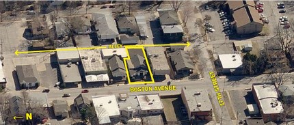 1637 S Boston Ave, Tulsa, OK - aerial  map view