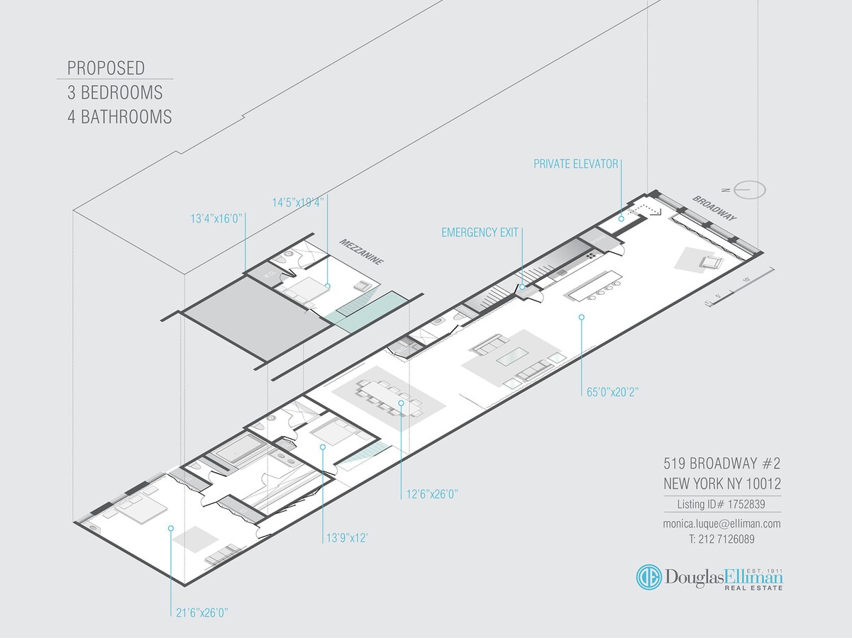 513-519 Broadway, New York, NY 10012 - Unit 2F -  - Interior Photo - Image 1 of 2