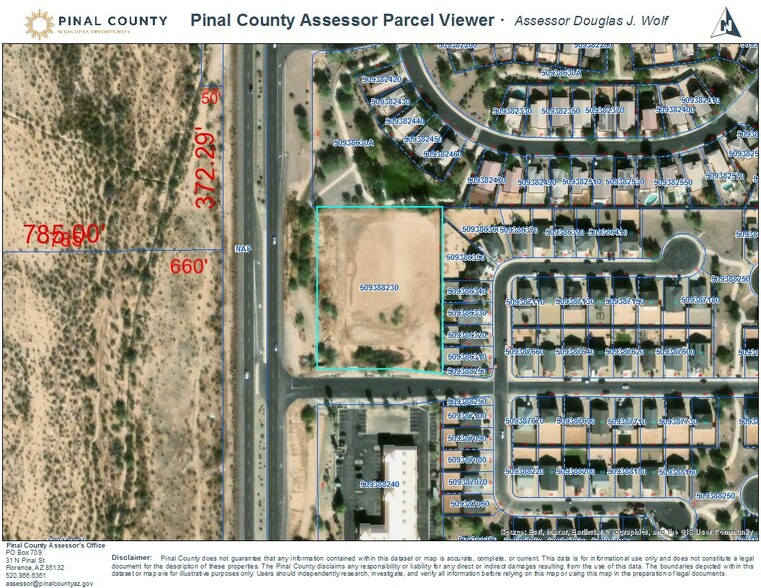 NEC Pinal Ave & Impala Pl, Casa Grande, AZ for sale - Plat Map - Image 1 of 4