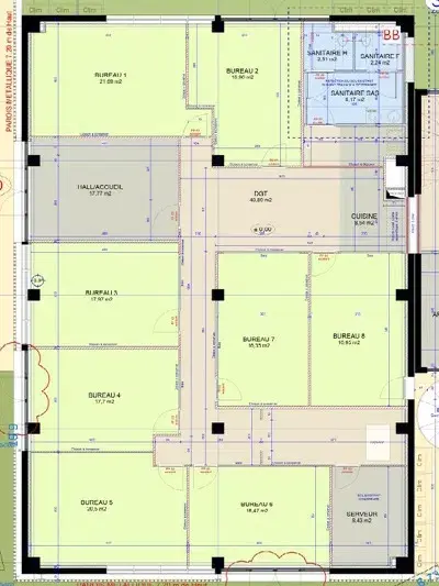 Office in Pérols for lease Floor Plan- Image 1 of 7
