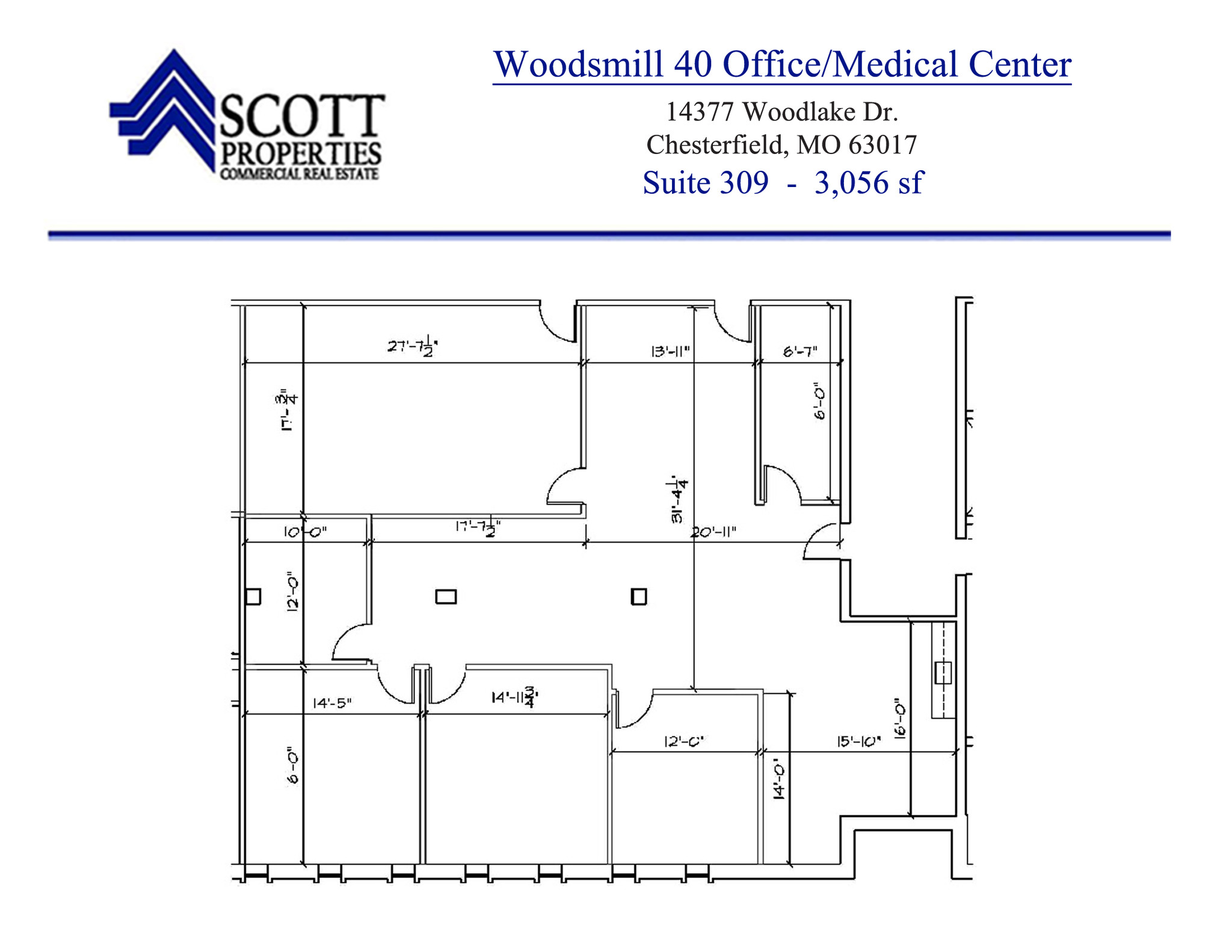 14377 Woodlake Dr, Chesterfield, MO for lease Floor Plan- Image 1 of 6