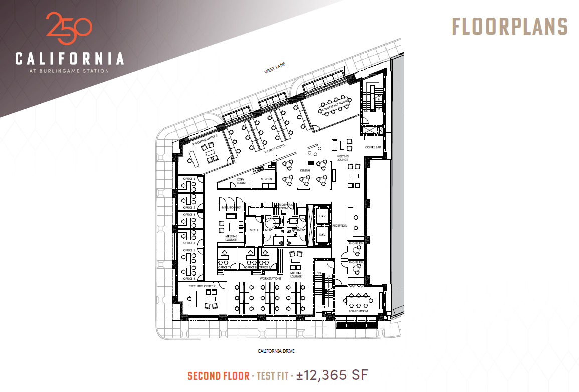 250 California Dr, Burlingame, CA for lease Floor Plan- Image 1 of 1