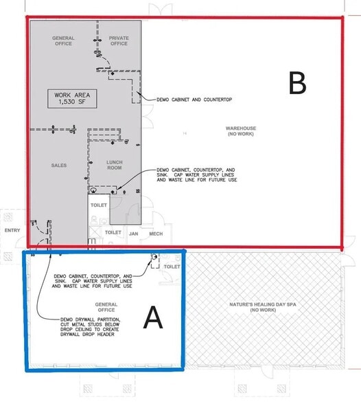 N96W15504-N96W15508 County Line Rd, Germantown, WI for lease - Floor Plan - Image 2 of 2