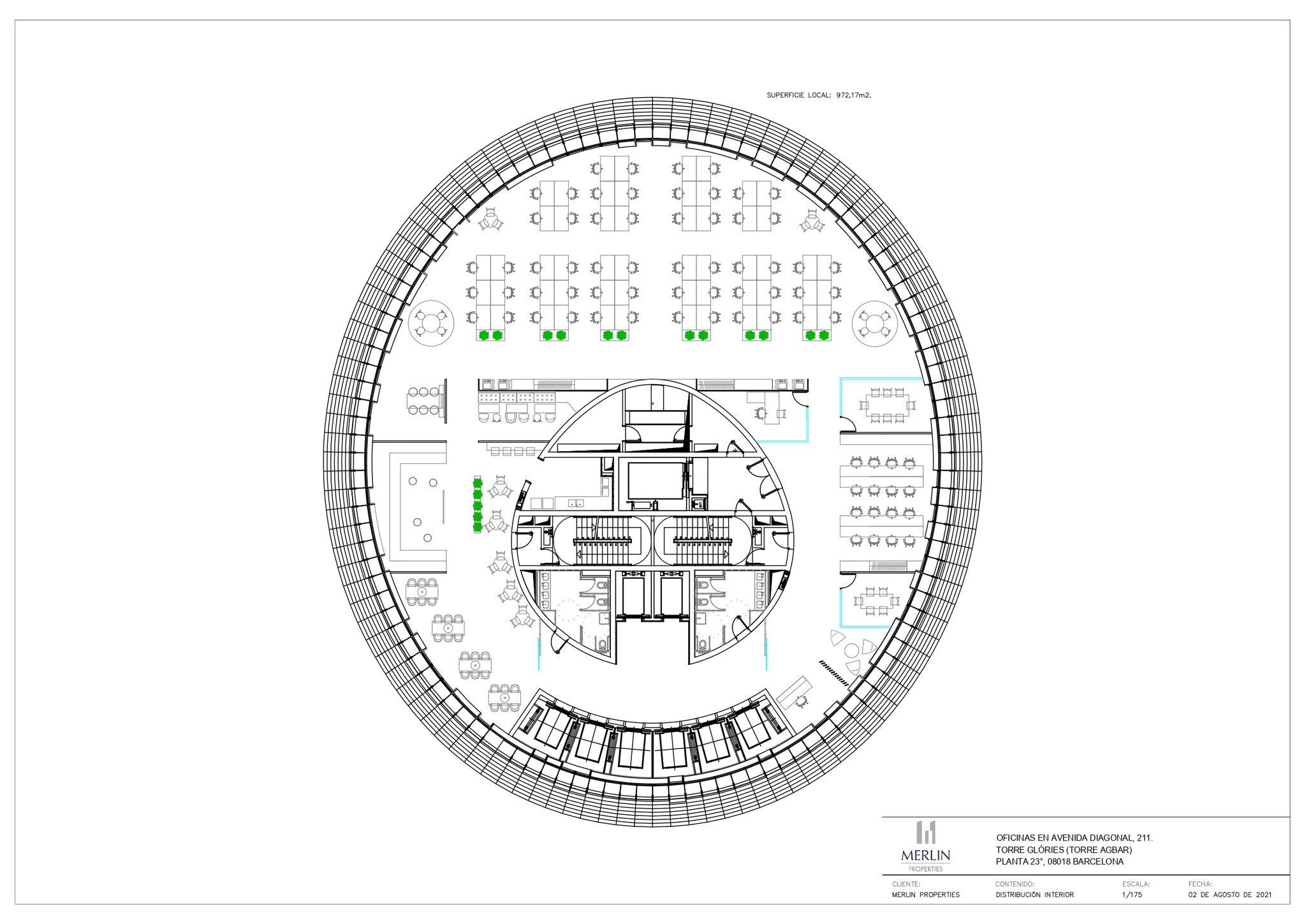 Avinguda Diagonal, 211, Barcelona, Barcelona for lease Typical Floor Plan- Image 1 of 2