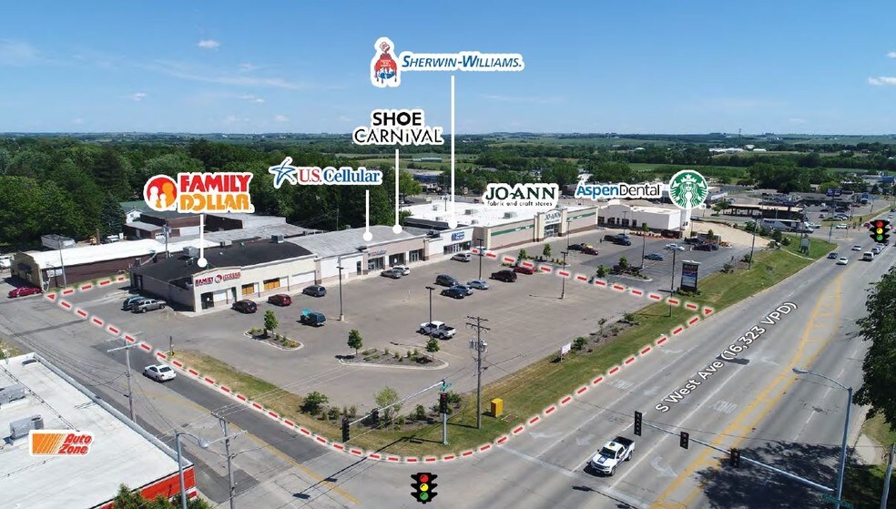 1601-1609 S West Ave, Freeport, IL for sale - Aerial - Image 1 of 1