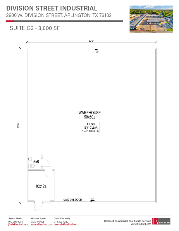 2800 W Division St, Arlington, TX for lease Floor Plan- Image 1 of 2