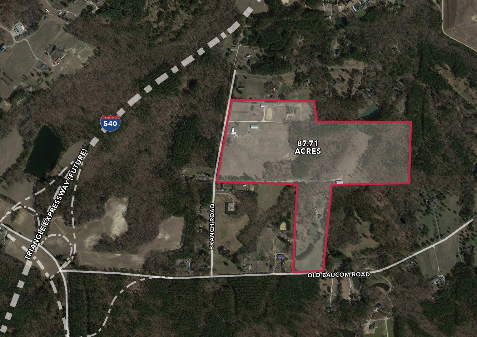 Old Baucom Rd, Raleigh, NC for sale Aerial- Image 1 of 4