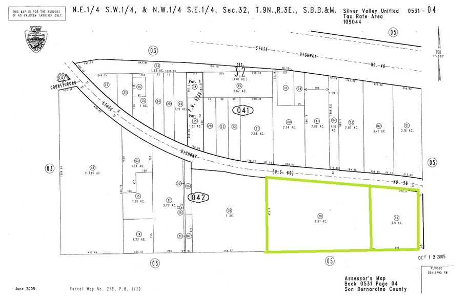 44655 National Trails Hwy, Newberry Springs, CA for sale - Plat Map - Image 2 of 22