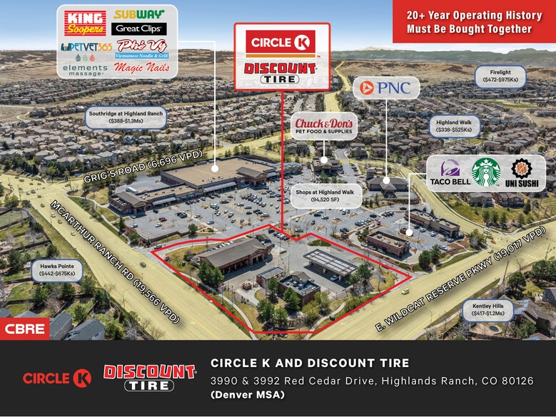 Circle K & Discount Tire portfolio of 2 properties for sale on LoopNet.com - Aerial - Image 2 of 8