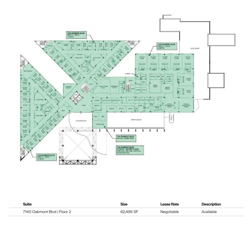 7140 Oakmont Blvd, Fort Worth, TX for lease Floor Plan- Image 1 of 1