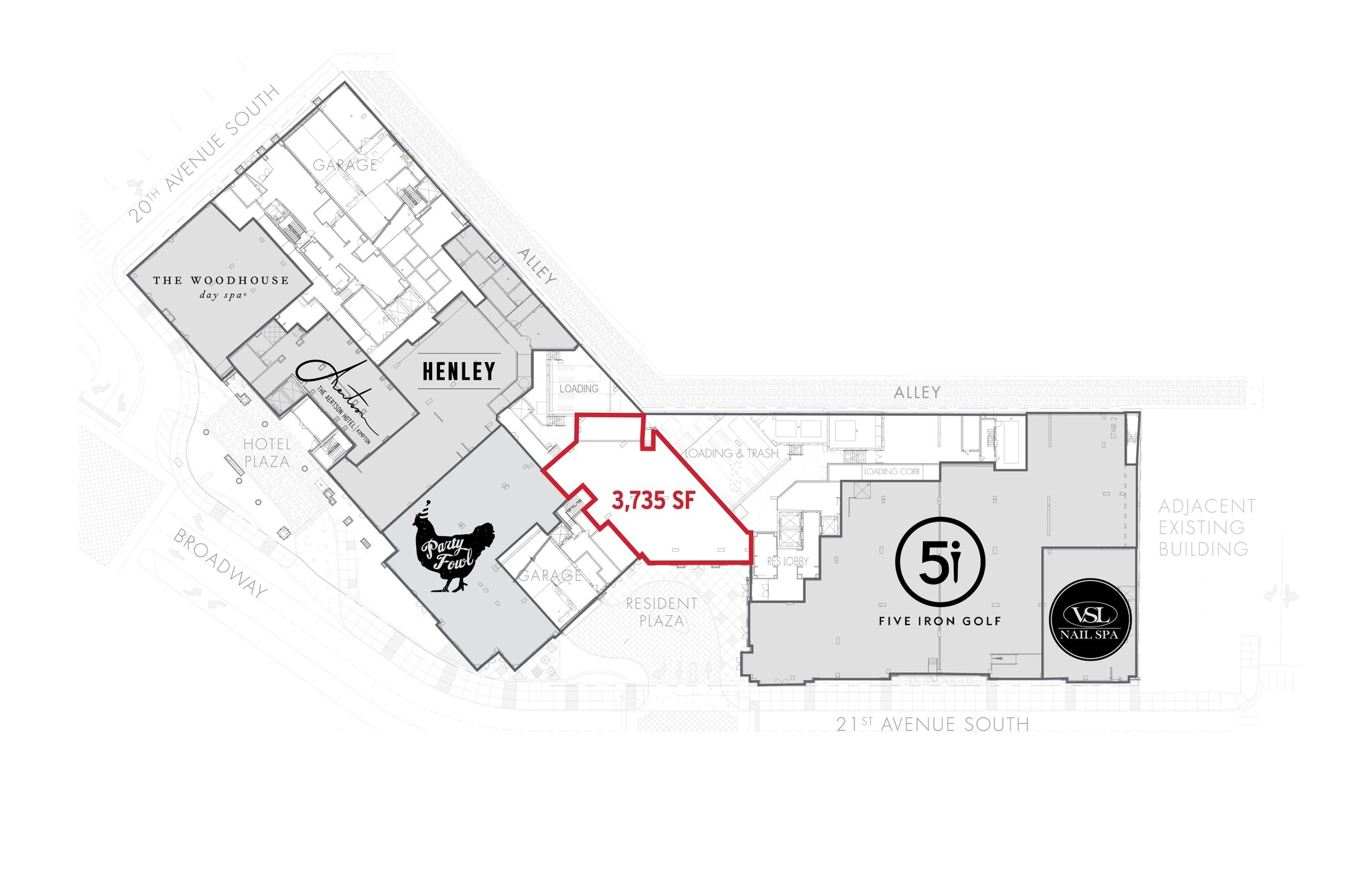 905 20th Ave S, Nashville, TN for lease Site Plan- Image 1 of 7