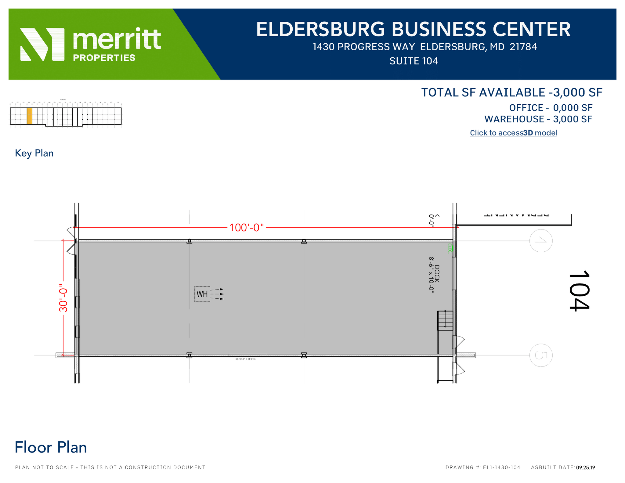 1393 Progress Way, Eldersburg, MD for lease Floor Plan- Image 1 of 2