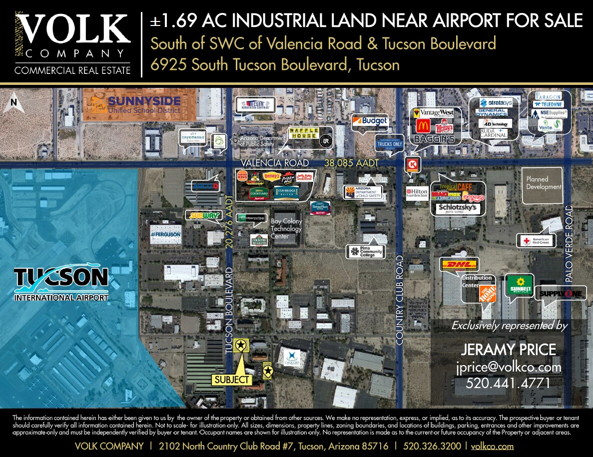 6925 S Tucson Blvd, Tucson, AZ for sale Aerial- Image 1 of 4