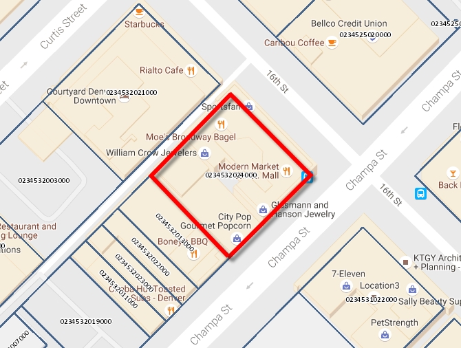 910 16th St, Denver, CO for lease - Plat Map - Image 2 of 7