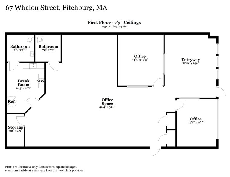 67 Whalon St, Fitchburg, MA for lease - Floor Plan - Image 2 of 40