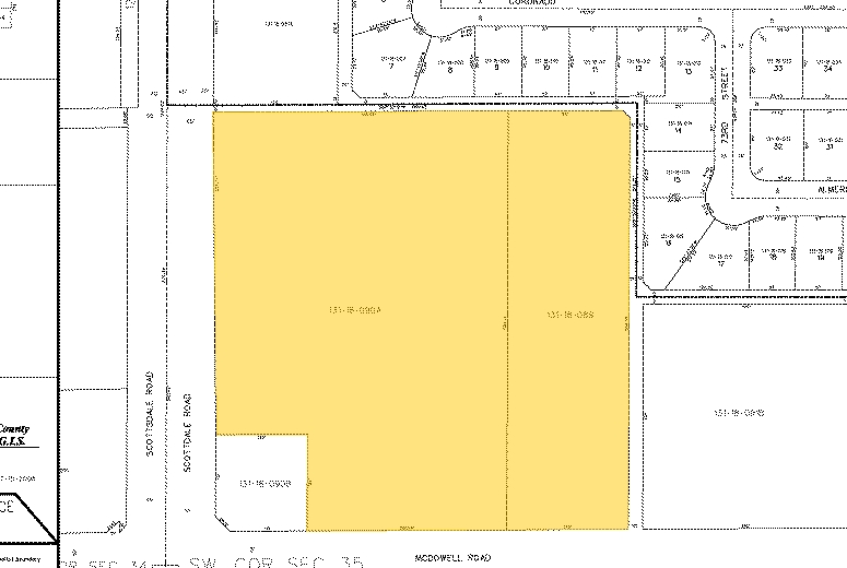 7224 E McDowell Rd, Scottsdale, AZ for lease - Plat Map - Image 3 of 10