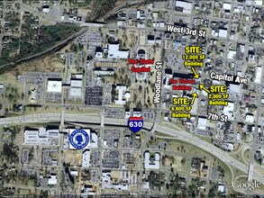 1300 W 6th St, Little Rock, AR - aerial  map view