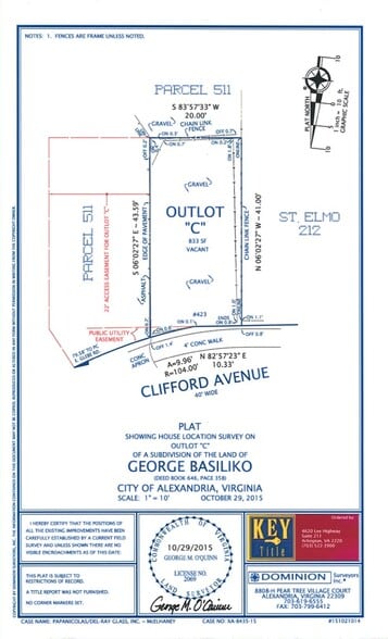 423 Clifford Ave, Alexandria, VA for lease - Site Plan - Image 1 of 1