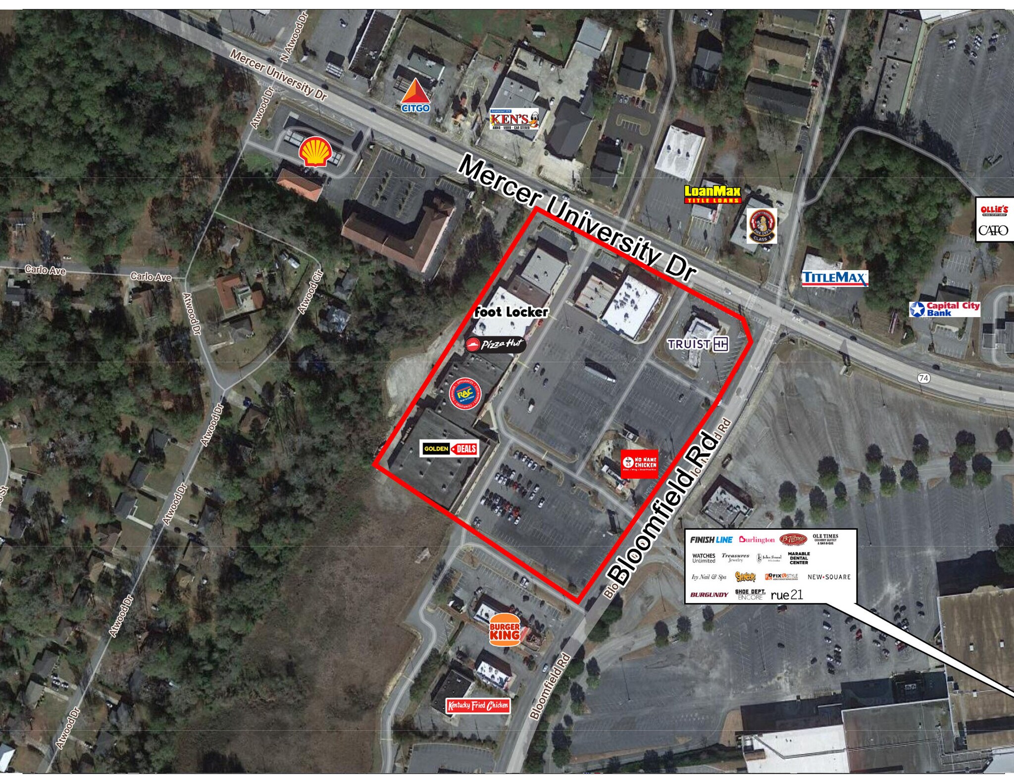 3755 Bloomfield Rd, Macon, GA 31206 Summit Shopping Center
