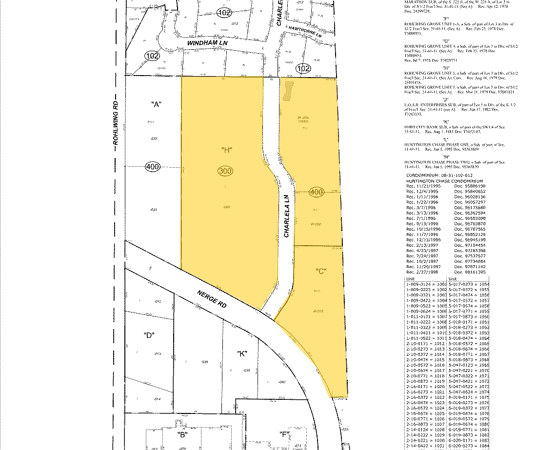 1031 Charlela Ln, Elk Grove Village, IL for sale Plat Map- Image 1 of 1