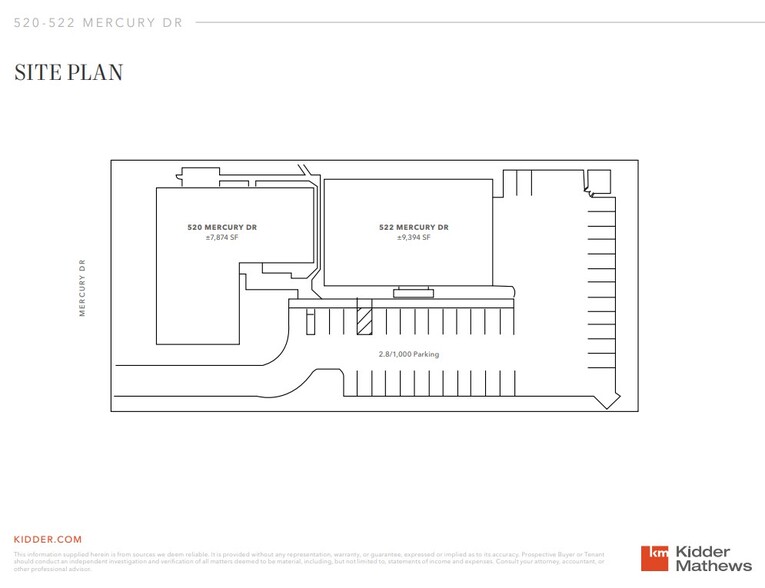 Mercury Drive Life Science portfolio of 2 properties for sale on LoopNet.com - Site Plan - Image 3 of 3