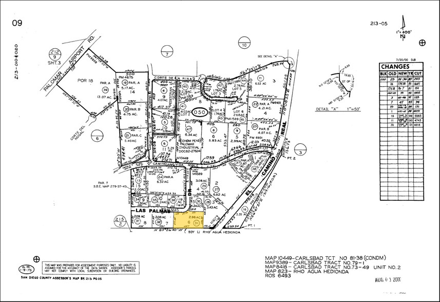 2221 Las Palmas Dr, Carlsbad, CA for lease - Plat Map - Image 2 of 3