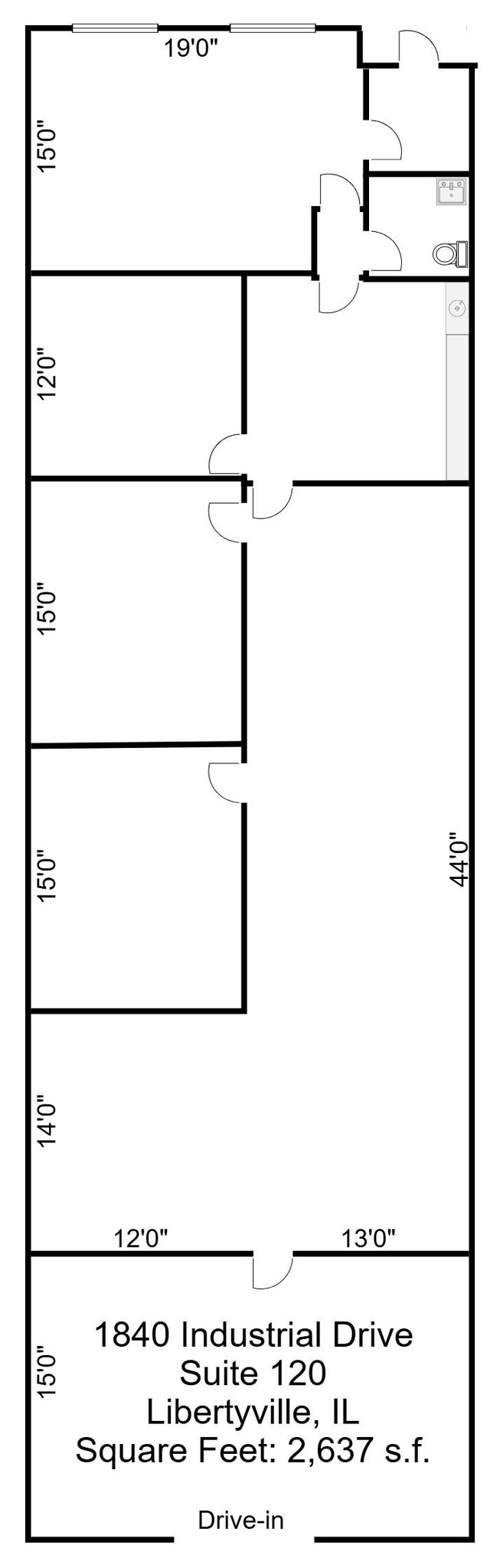 1840 Industrial Dr, Libertyville, IL for lease Floor Plan- Image 1 of 1