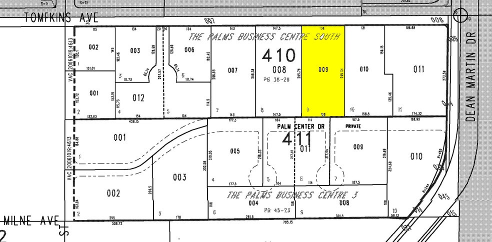 3105-3137 W Tompkins Ave, Las Vegas, NV for lease - Plat Map - Image 2 of 6