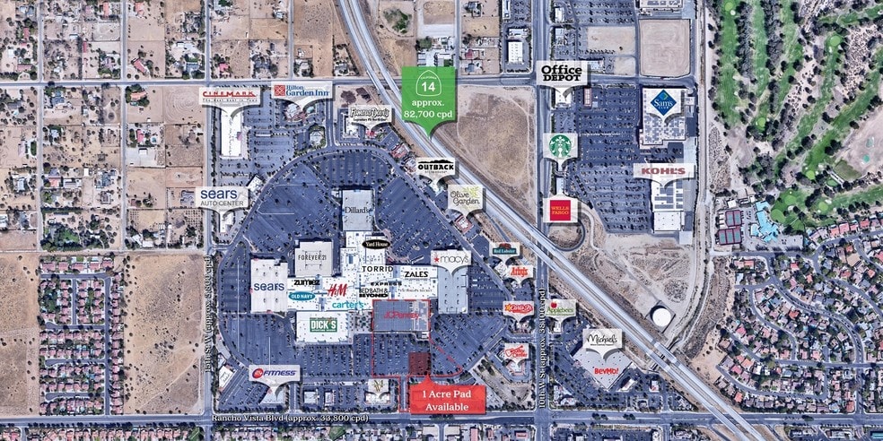 Antelope Valley Mall Map 1131 W Rancho Vista Blvd, Palmdale, Ca 93551 | Loopnet