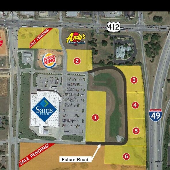 Sam's Club Drive, Springdale, AR for sale - Aerial - Image 1 of 1