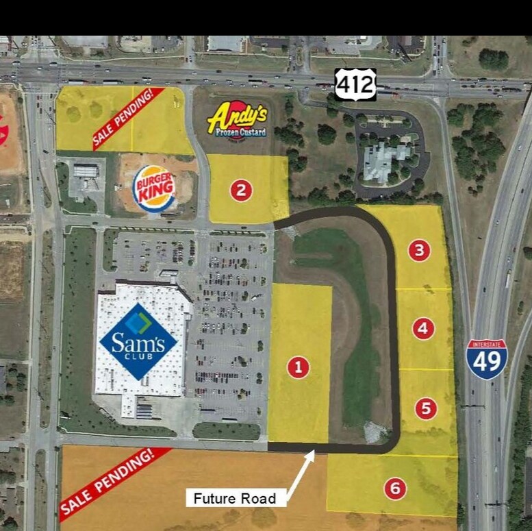 Sam's Club Drive, Springdale, AR for sale Aerial- Image 1 of 1