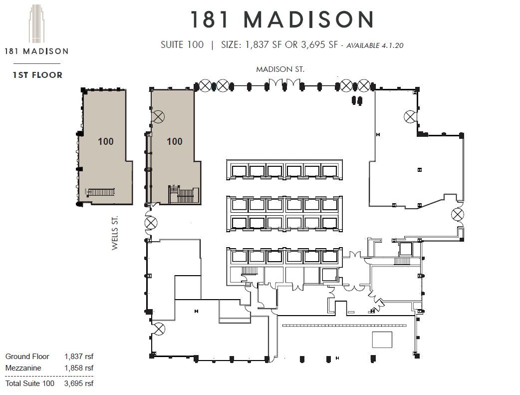 181 W Madison St, Chicago, IL for lease Floor Plan- Image 1 of 1