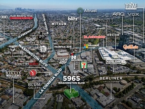 5963-5965 Washington Blvd, Culver City, CA - AERIAL map view - Image1