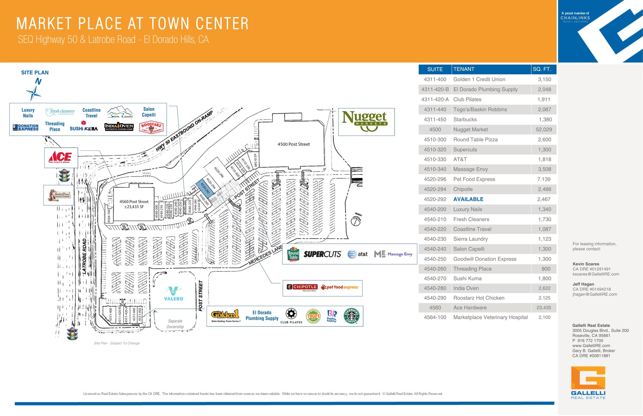 4311 Town Center Blvd, El Dorado Hills, CA for lease Site Plan- Image 1 of 1