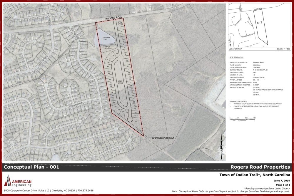 0 Rogers Rd, Monroe, NC for sale Aerial- Image 1 of 1