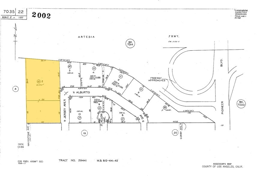 17105 Jersey Ave, Artesia, CA for lease - Plat Map - Image 2 of 2