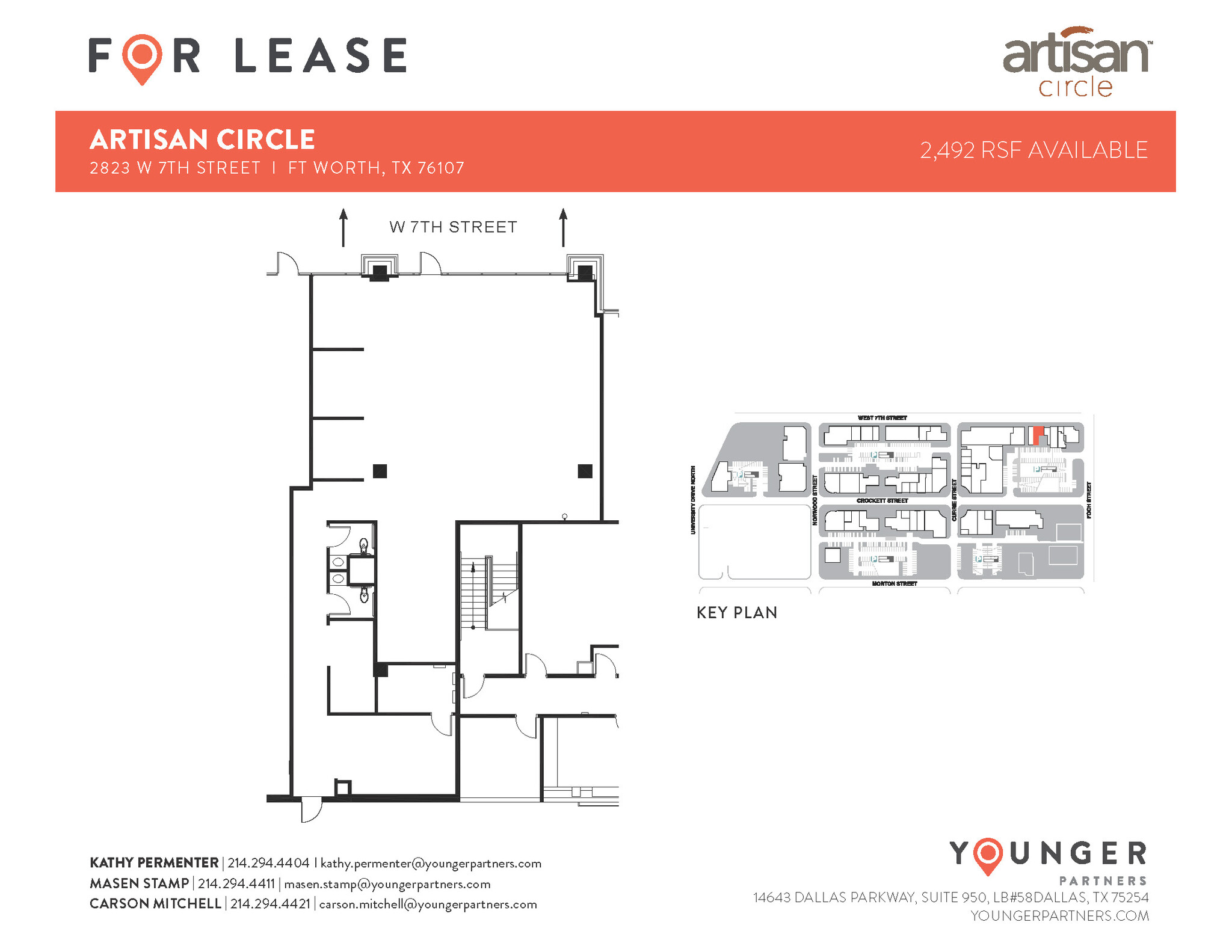 2973 W 7th St, Fort Worth, TX for lease Floor Plan- Image 1 of 6