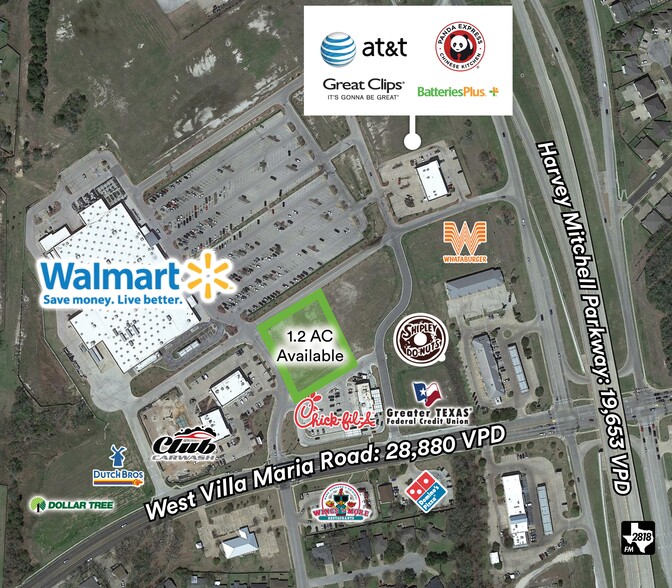 1562 Villa Maria rd, Bryan, TX for lease - Aerial - Image 2 of 6