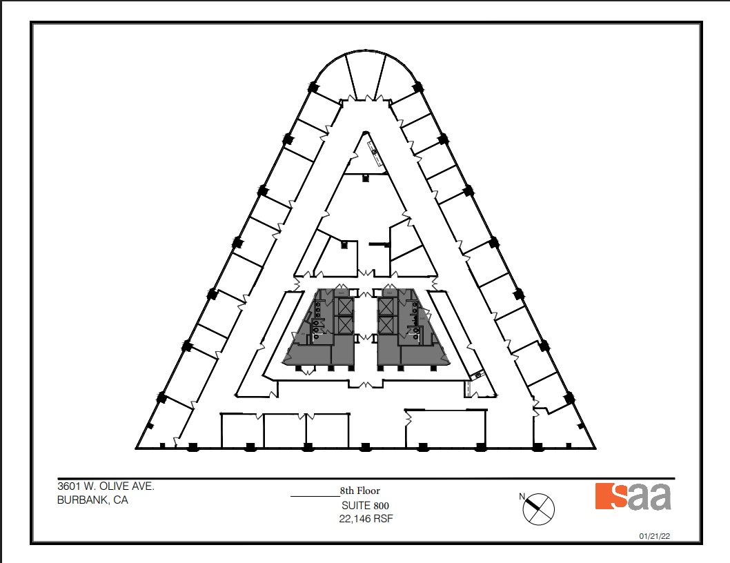 3601 W Olive Ave, Burbank, CA for lease Floor Plan- Image 1 of 1