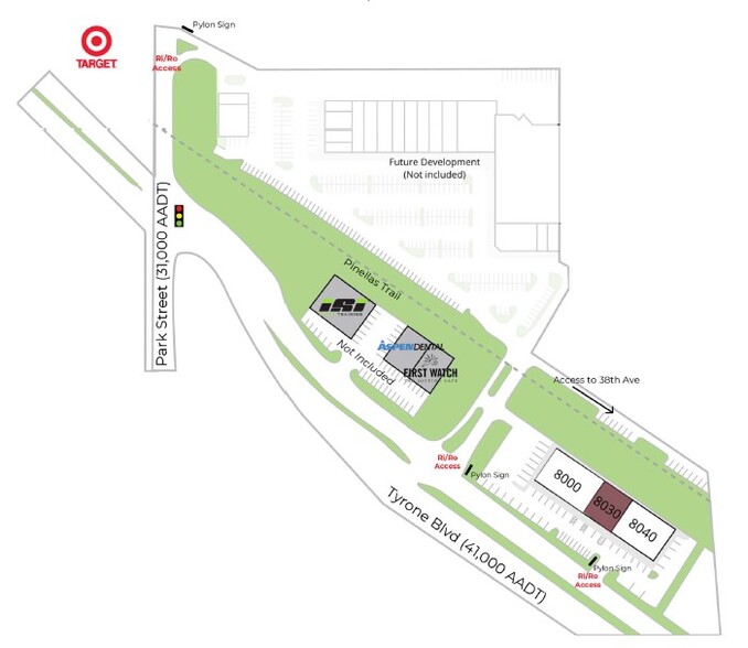 3993 Tyrone Blvd N, Saint Petersburg, FL for lease - Site Plan - Image 2 of 2