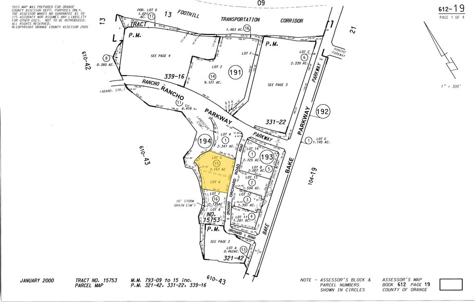26475 Rancho Pky S, Lake Forest, CA for sale - Plat Map - Image 2 of 3