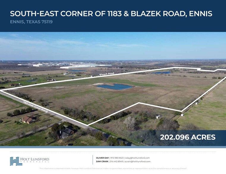 SEC FM 1183 & Blazek Rd, Ennis, TX for sale - Building Photo - Image 1 of 2